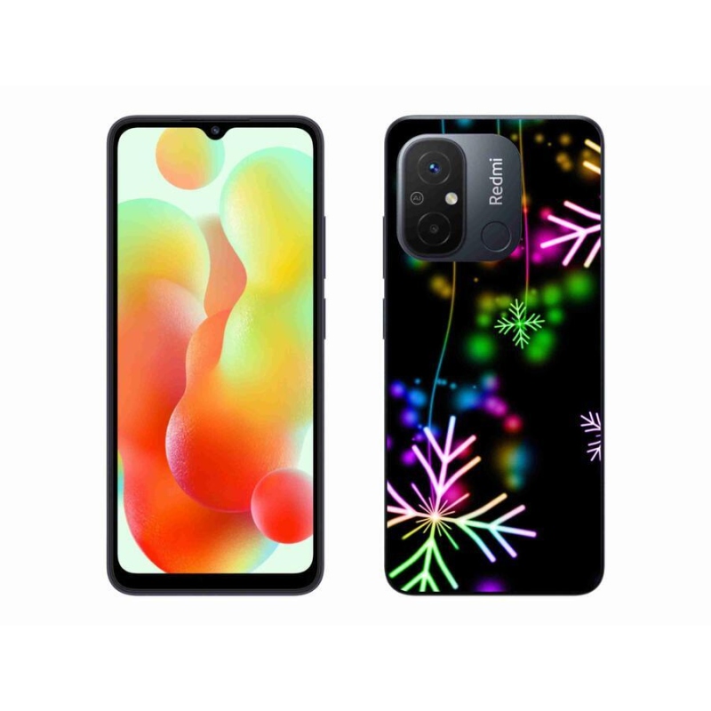 Gelový kryt mmCase na mobil Xiaomi Redmi 12C - barevné vločky