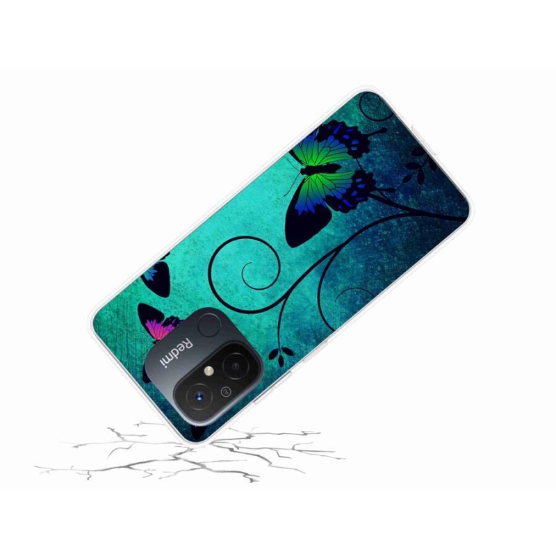 Gelový kryt mmCase na mobil Xiaomi Redmi 12C - barevní motýli
