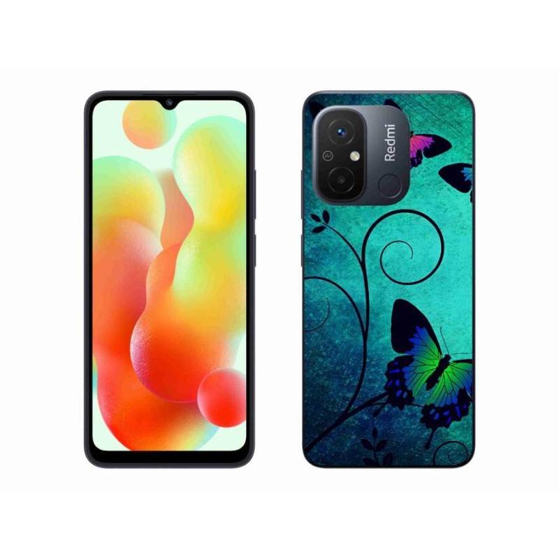 Gelový kryt mmCase na mobil Xiaomi Redmi 12C - barevní motýli