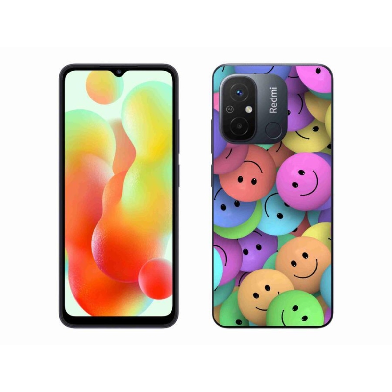Gelový kryt mmCase na mobil Xiaomi Redmi 12C - barevní smajlíci