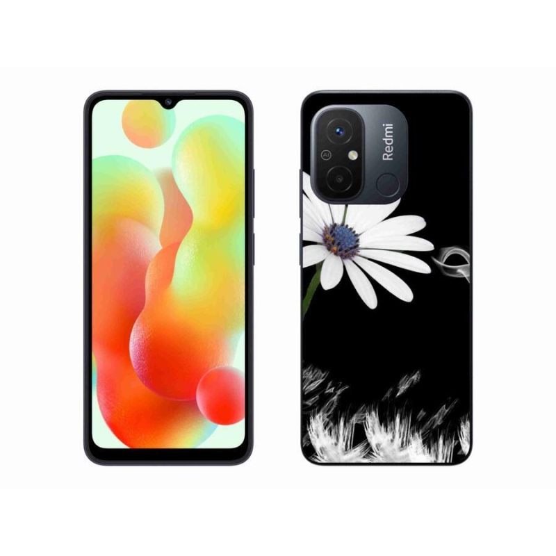 Gelový kryt mmCase na mobil Xiaomi Redmi 12C - bílá květina