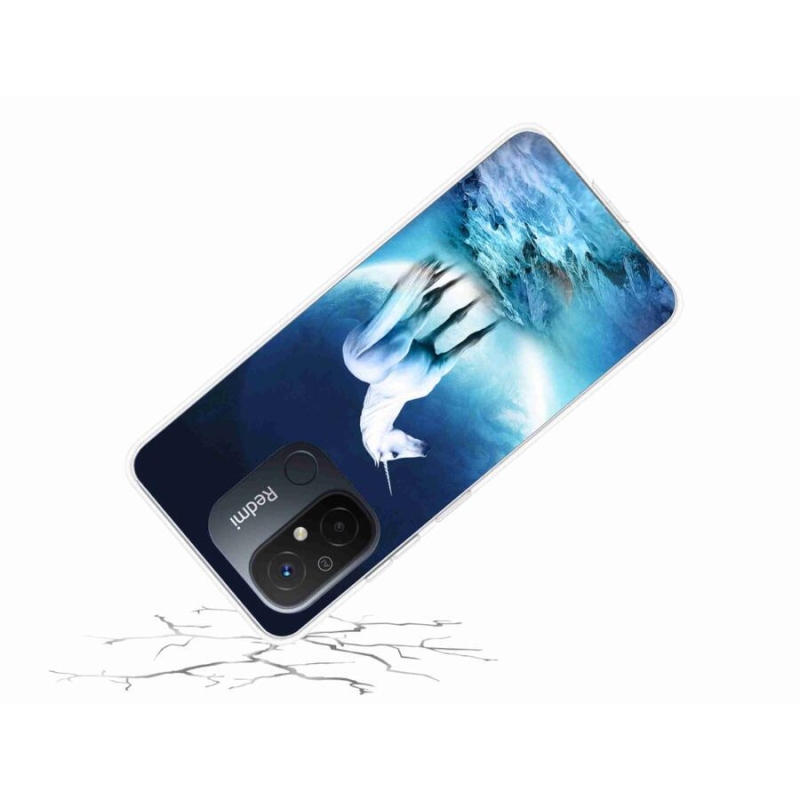 Gelový kryt mmCase na mobil Xiaomi Redmi 12C - bílý jednorožec