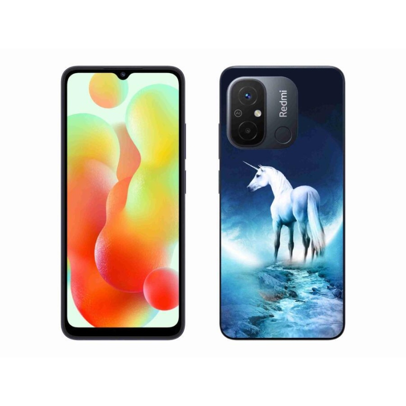 Gelový kryt mmCase na mobil Xiaomi Redmi 12C - bílý jednorožec