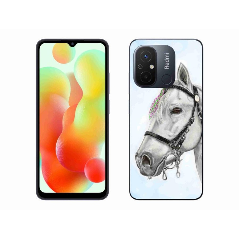 Gelový kryt mmCase na mobil Xiaomi Redmi 12C - bílý kůň 1