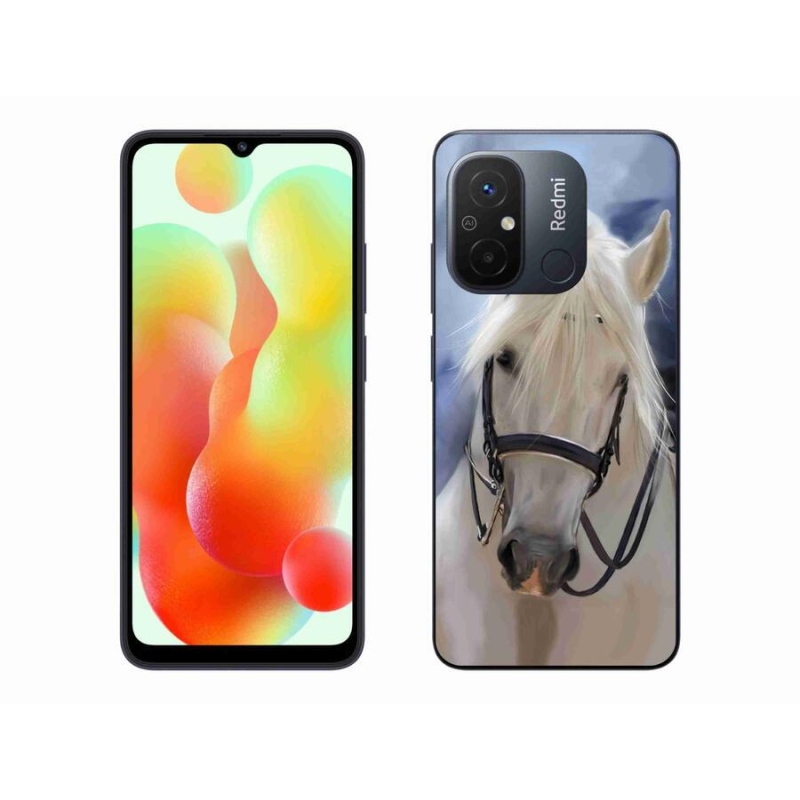 Gelový kryt mmCase na mobil Xiaomi Redmi 12C - bílý kůň