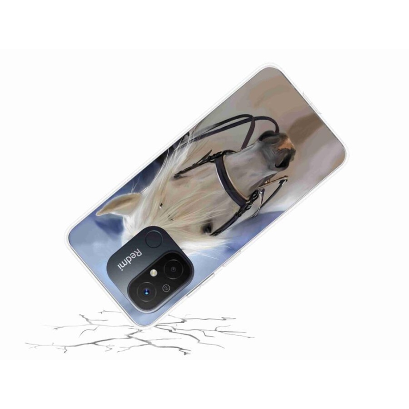 Gelový kryt mmCase na mobil Xiaomi Redmi 12C - bílý kůň