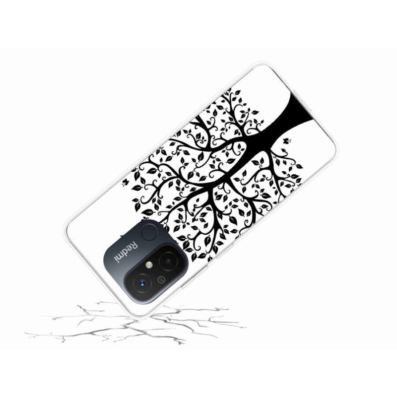 Gelový kryt mmCase na mobil Xiaomi Redmi 12C - černobílý strom