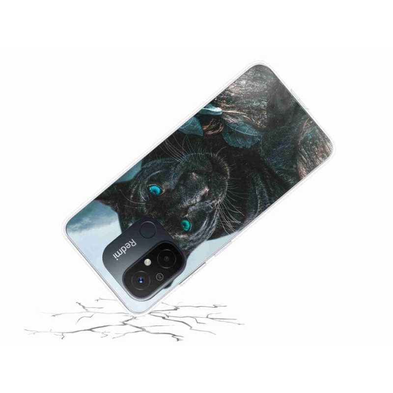 Gelový kryt mmCase na mobil Xiaomi Redmi 12C - černý panter