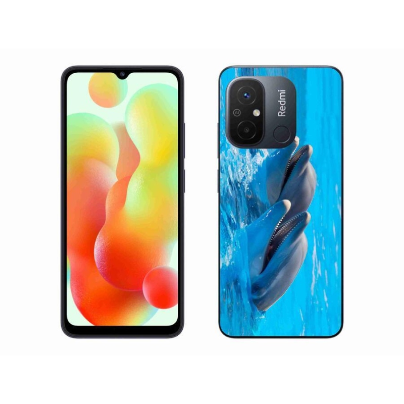 Gelový kryt mmCase na mobil Xiaomi Redmi 12C - delfíni