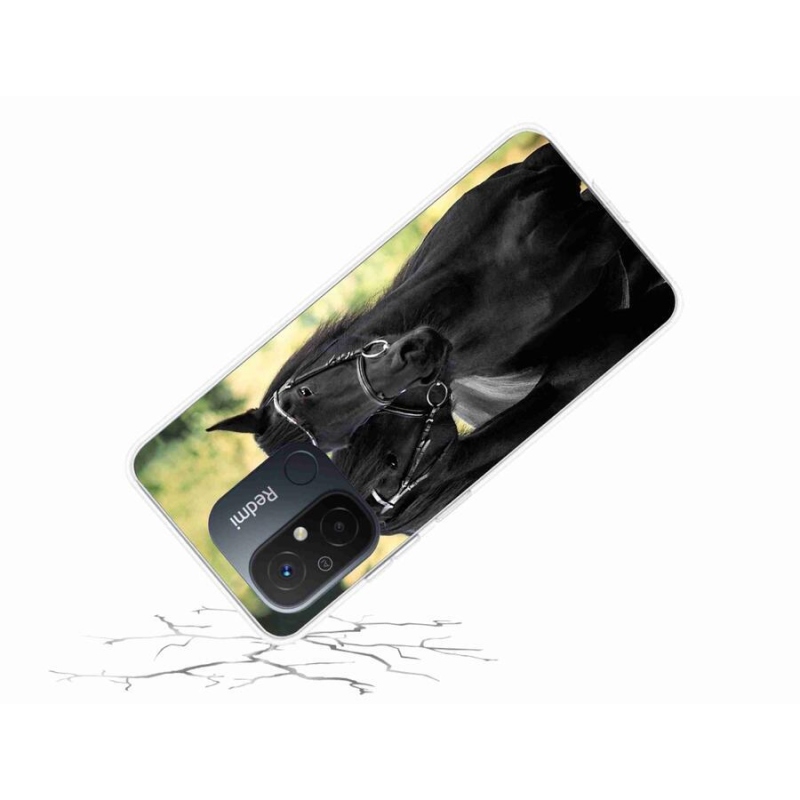 Gelový kryt mmCase na mobil Xiaomi Redmi 12C - dva černí koně