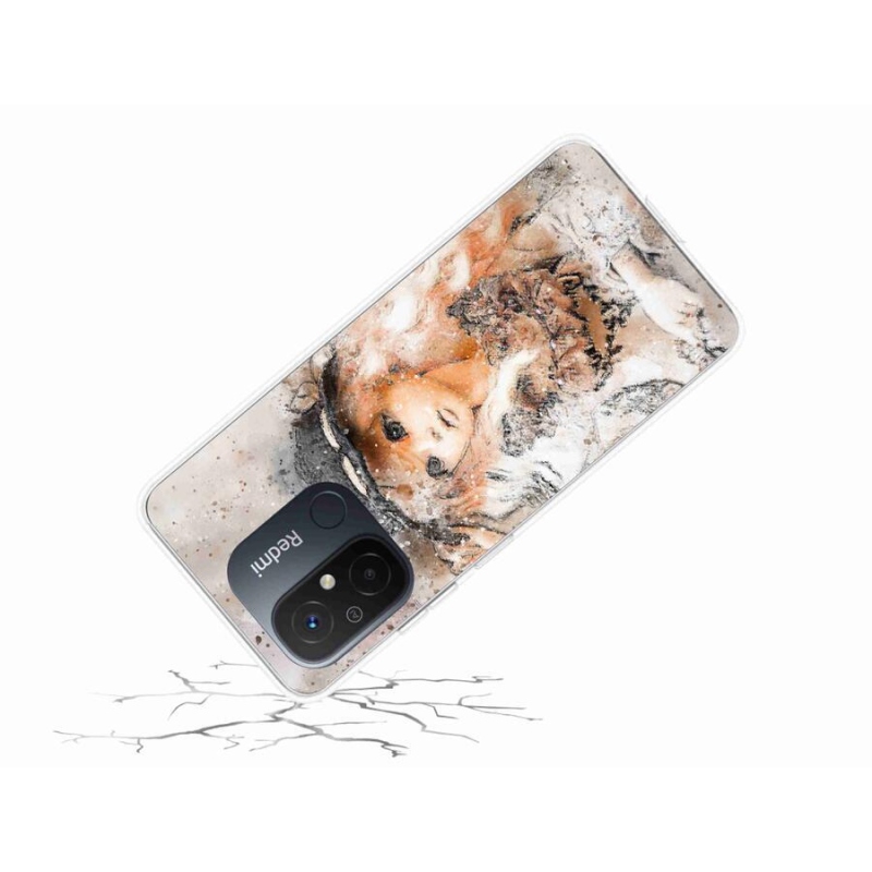 Gelový kryt mmCase na mobil Xiaomi Redmi 12C - holčička s kloboukem