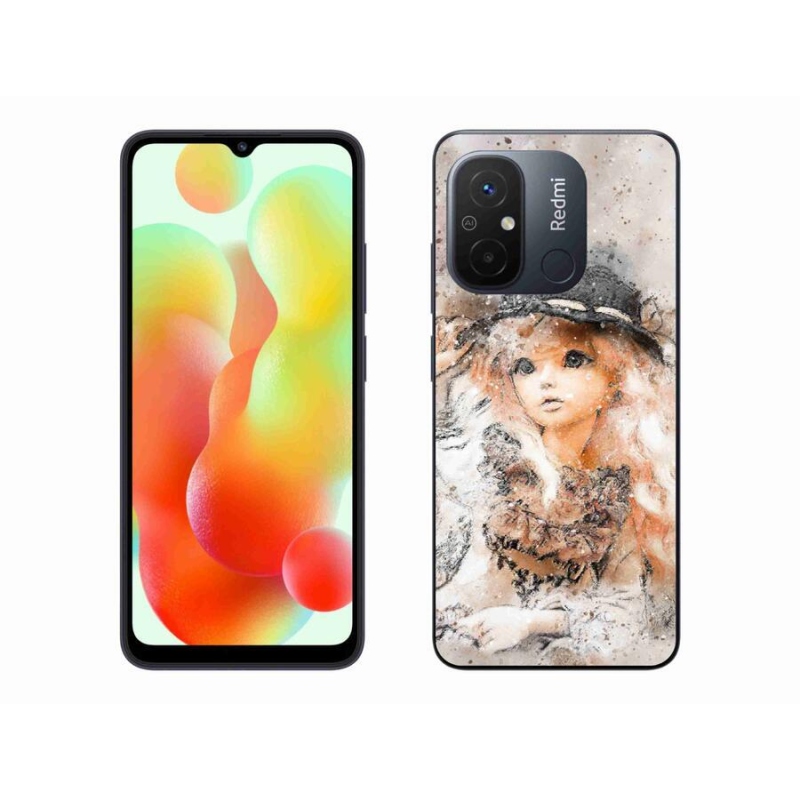 Gelový kryt mmCase na mobil Xiaomi Redmi 12C - holčička s kloboukem