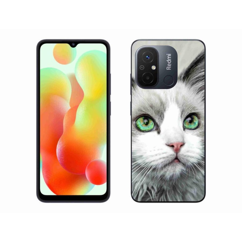 Gelový kryt mmCase na mobil Xiaomi Redmi 12C - kočičí pohled