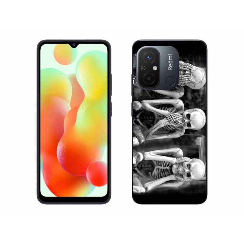 Gelový kryt mmCase na mobil Xiaomi Redmi 12C - kostlivci