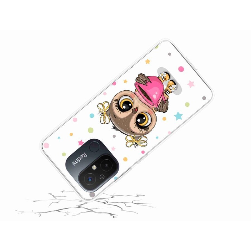 Gelový kryt mmCase na mobil Xiaomi Redmi 12C - kreslená sovička