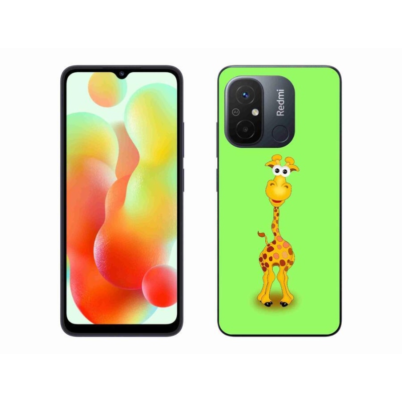 Gelový kryt mmCase na mobil Xiaomi Redmi 12C - kreslená žirafa