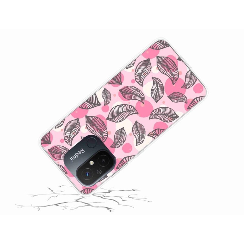 Gelový kryt mmCase na mobil Xiaomi Redmi 12C - kreslené padající listy