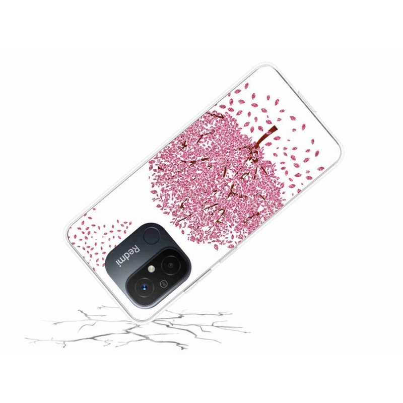 Gelový kryt mmCase na mobil Xiaomi Redmi 12C - kreslený strom s listy