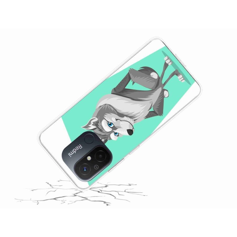 Gelový kryt mmCase na mobil Xiaomi Redmi 12C - kreslený vlk