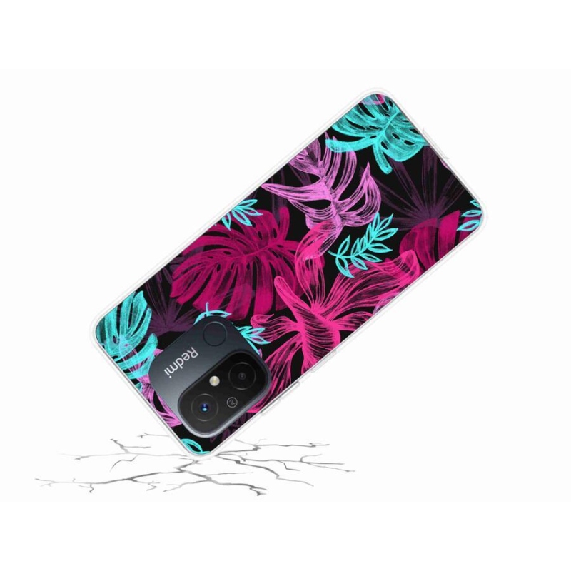 Gelový kryt mmCase na mobil Xiaomi Redmi 12C - květiny 1