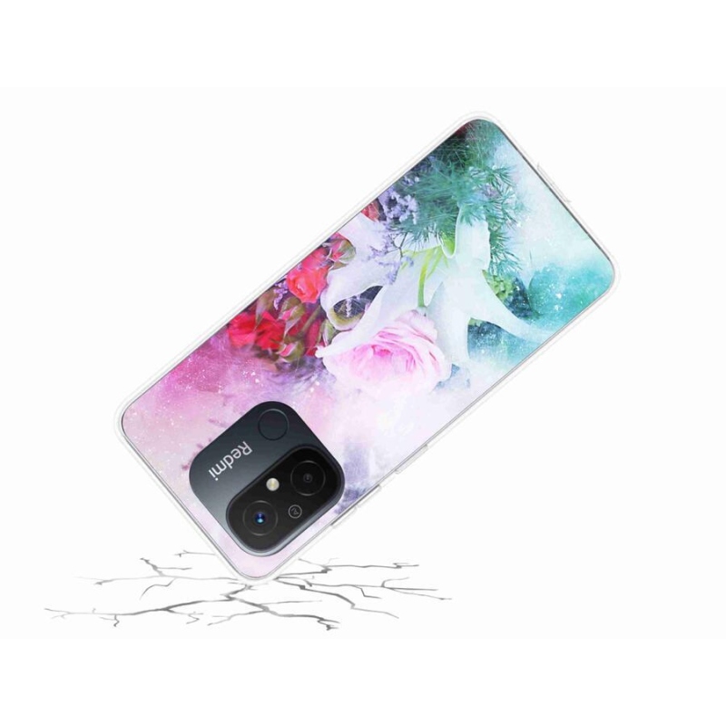 Gelový kryt mmCase na mobil Xiaomi Redmi 12C - květiny 4