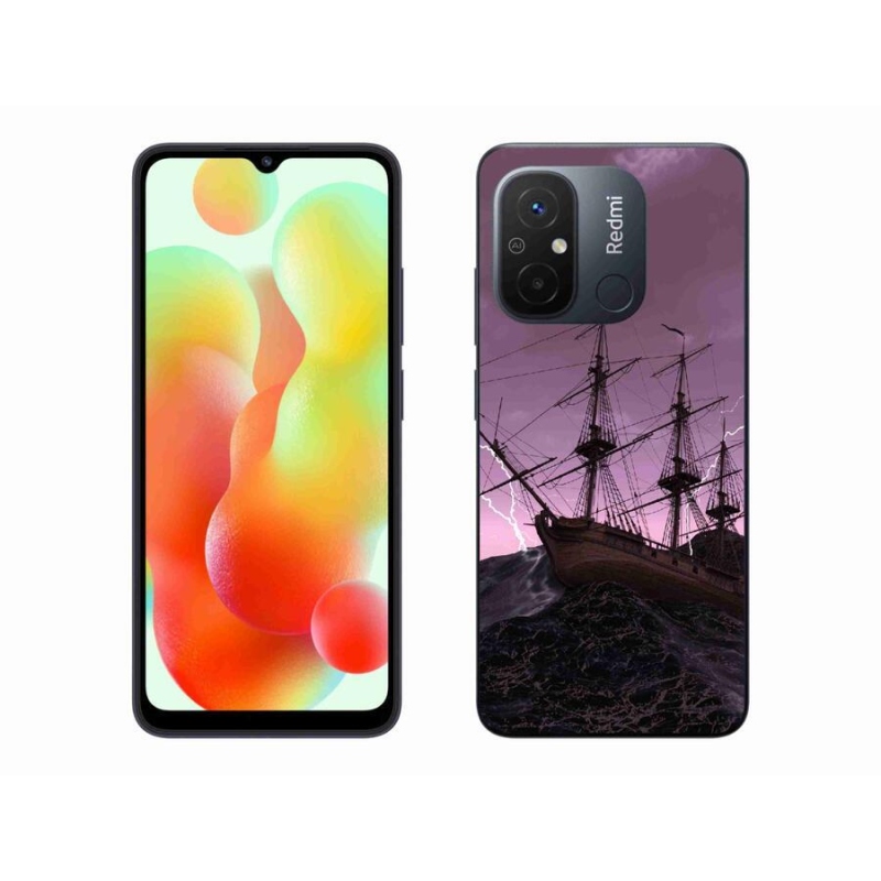 Gelový kryt mmCase na mobil Xiaomi Redmi 12C - loď v bouři