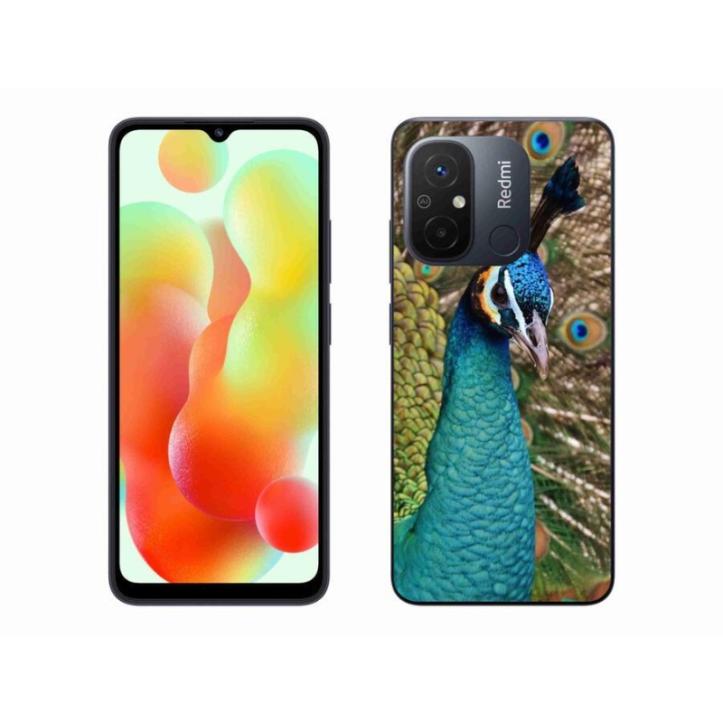 Gelový kryt mmCase na mobil Xiaomi Redmi 12C - páv