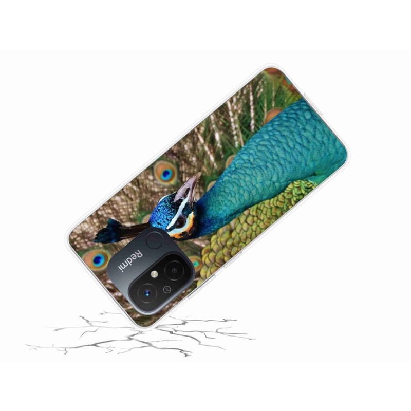 Gelový kryt mmCase na mobil Xiaomi Redmi 12C - páv