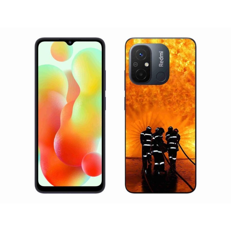 Gelový kryt mmCase na mobil Xiaomi Redmi 12C - požár