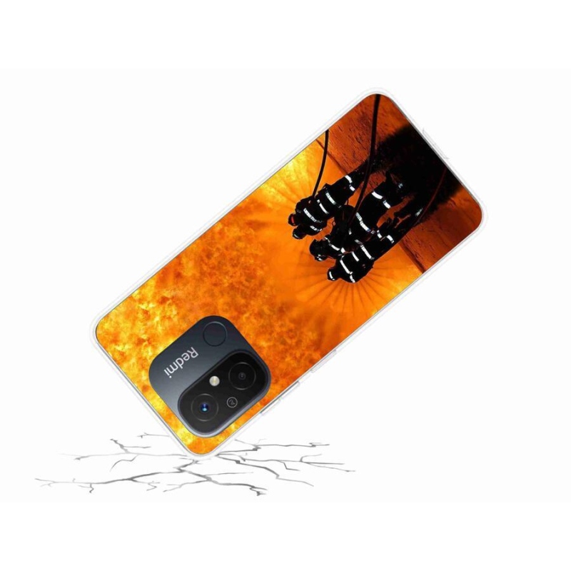 Gelový kryt mmCase na mobil Xiaomi Redmi 12C - požár