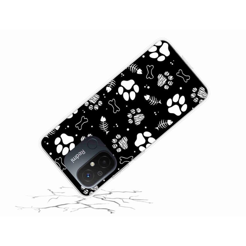 Gelový kryt mmCase na mobil Xiaomi Redmi 12C - psí tlapky