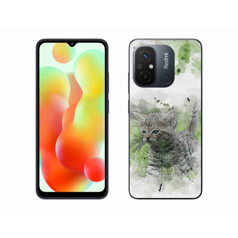 Gelový kryt mmCase na mobil Xiaomi Redmi 12C - roztomilé kotě 1