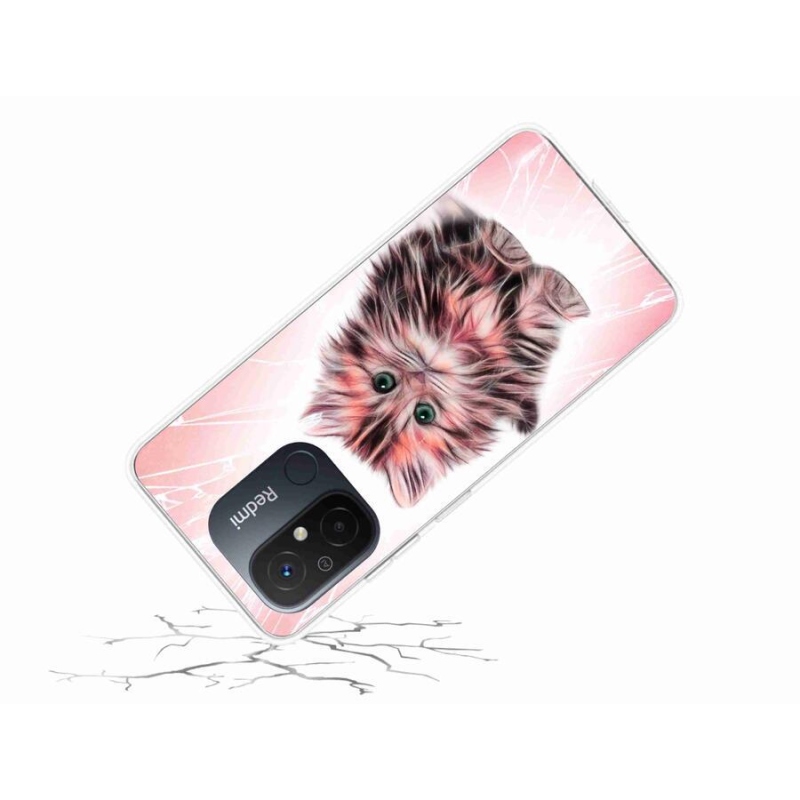 Gelový kryt mmCase na mobil Xiaomi Redmi 12C - roztomilé kotě