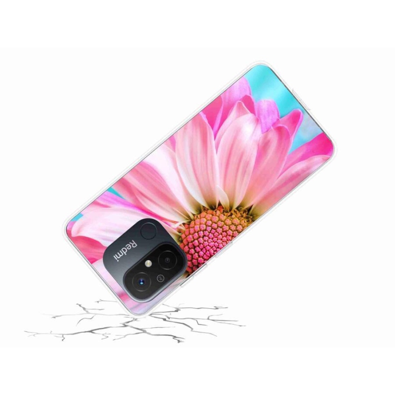 Gelový kryt mmCase na mobil Xiaomi Redmi 12C - růžová květina