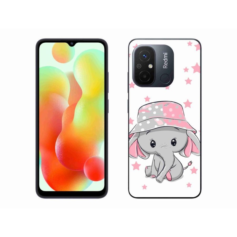 Gelový kryt mmCase na mobil Xiaomi Redmi 12C - růžový slon