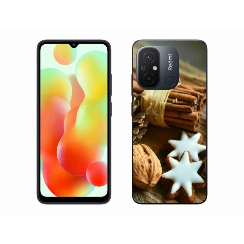 Gelový kryt mmCase na mobil Xiaomi Redmi 12C - skořice a perníčky