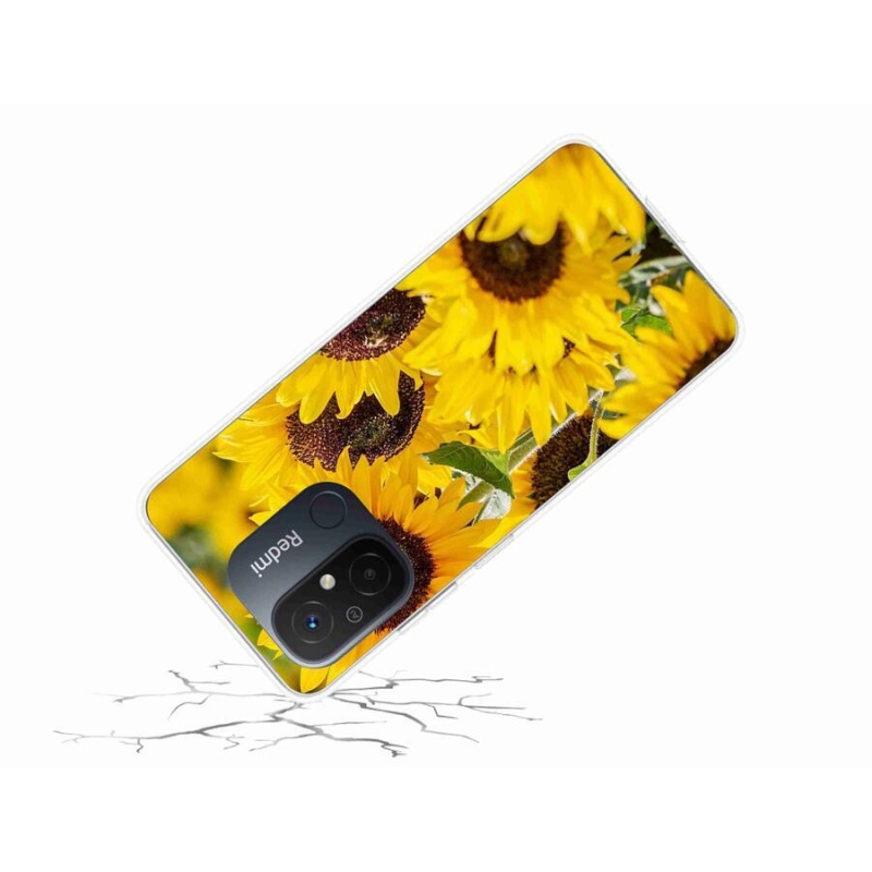 Gelový kryt mmCase na mobil Xiaomi Redmi 12C - slunečnice