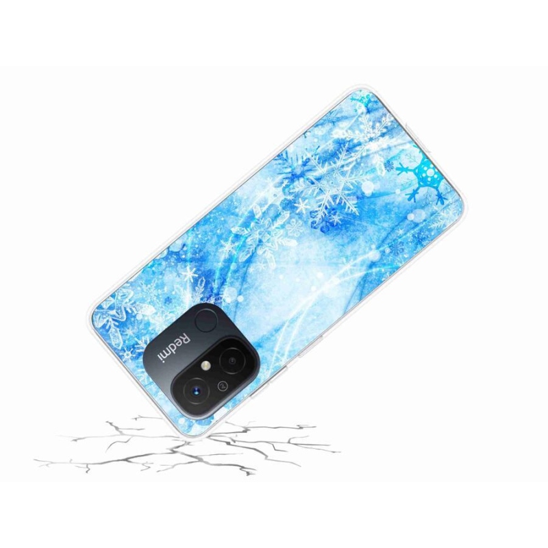 Gelový kryt mmCase na mobil Xiaomi Redmi 12C - sněhové vločky