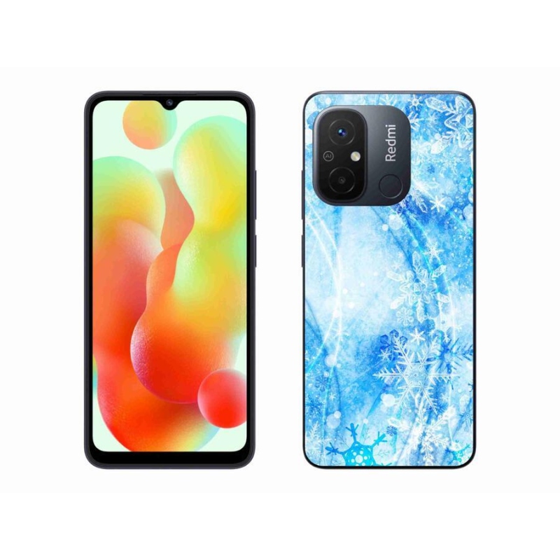 Gelový kryt mmCase na mobil Xiaomi Redmi 12C - sněhové vločky