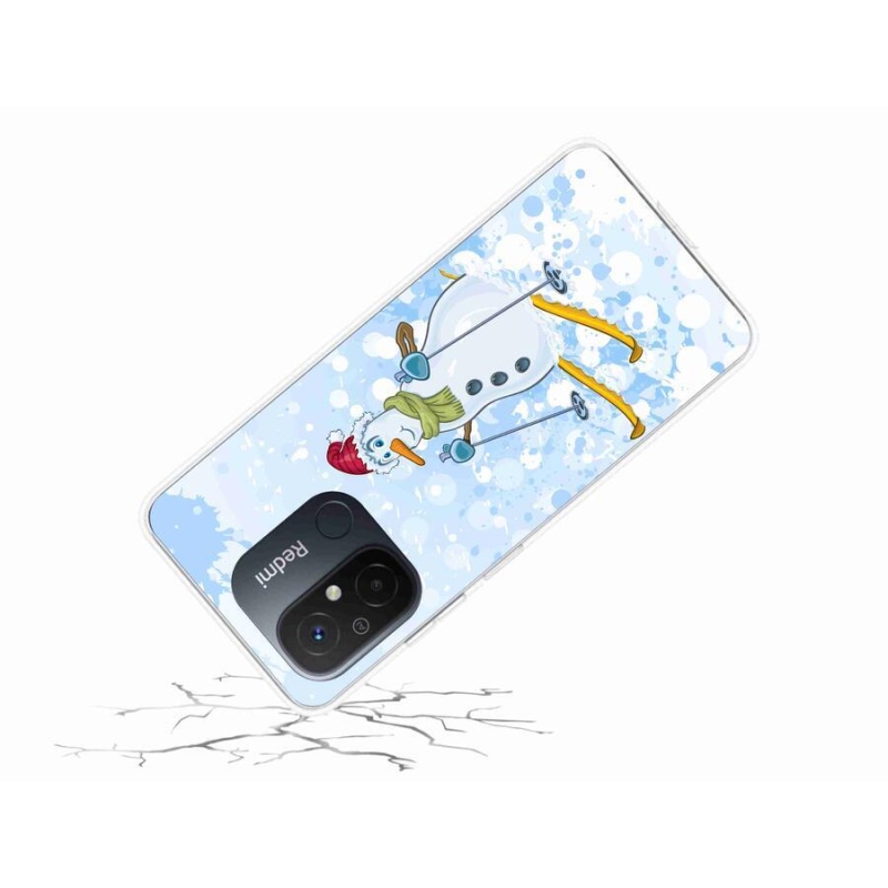 Gelový kryt mmCase na mobil Xiaomi Redmi 12C - sněhulák