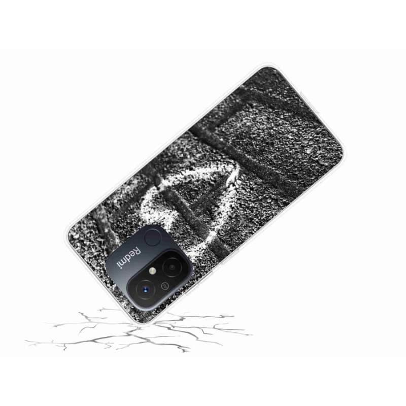 Gelový kryt mmCase na mobil Xiaomi Redmi 12C - srdce na zdi