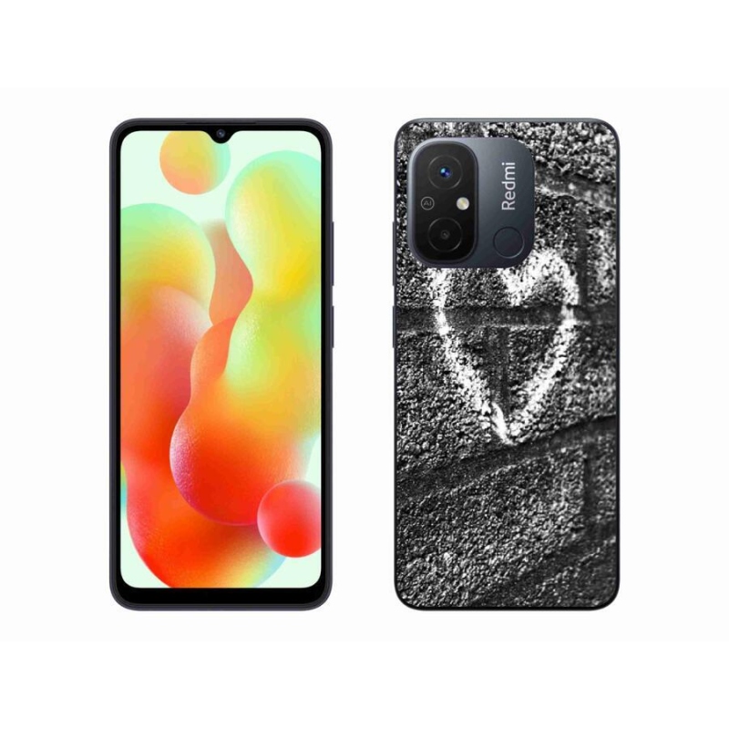 Gelový kryt mmCase na mobil Xiaomi Redmi 12C - srdce na zdi
