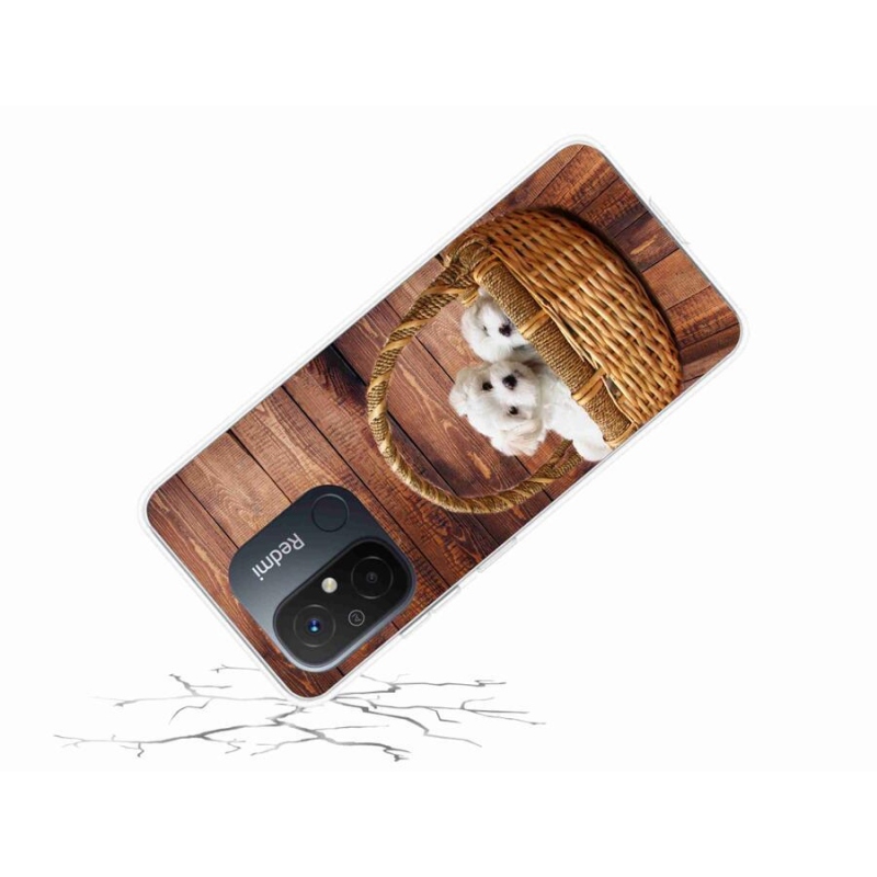 Gelový kryt mmCase na mobil Xiaomi Redmi 12C - štěňátka