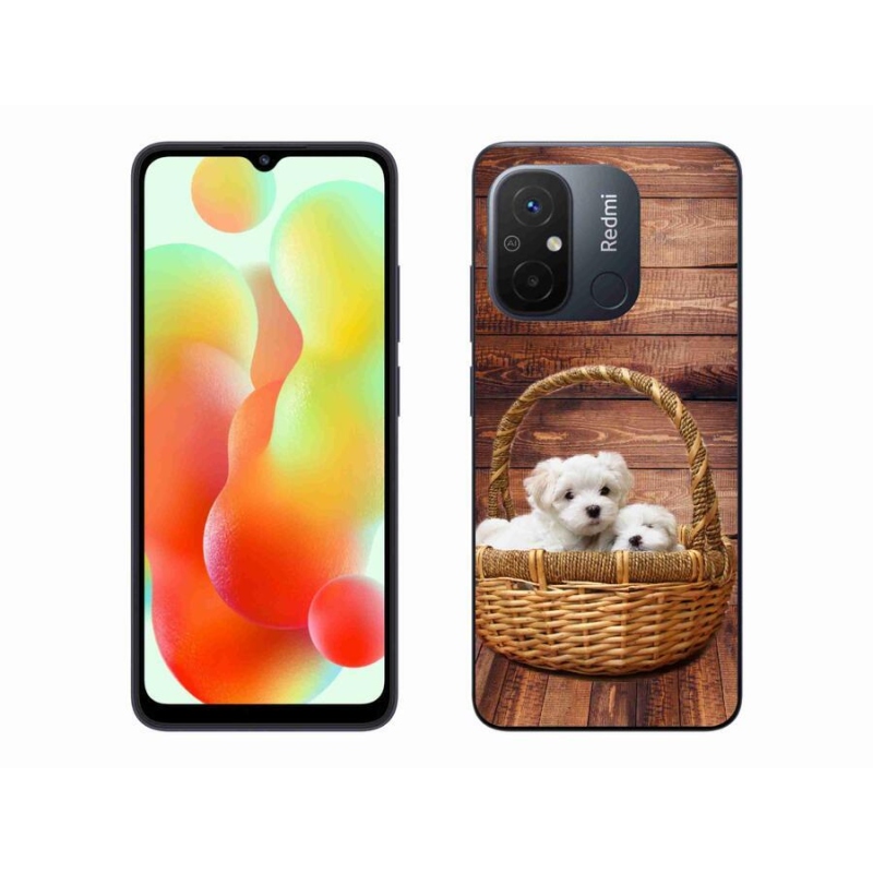 Gelový kryt mmCase na mobil Xiaomi Redmi 12C - štěňátka