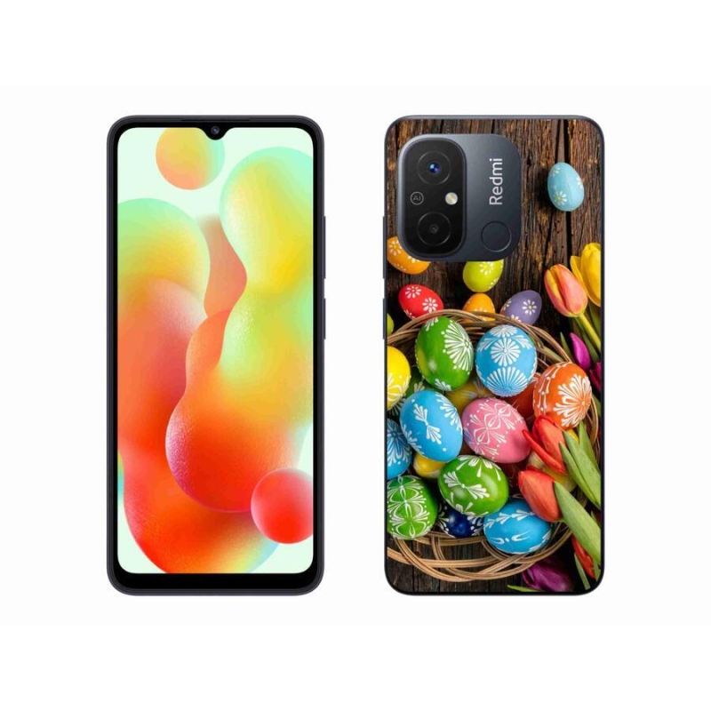 Gelový kryt mmCase na mobil Xiaomi Redmi 12C - velikonoční vajíčka