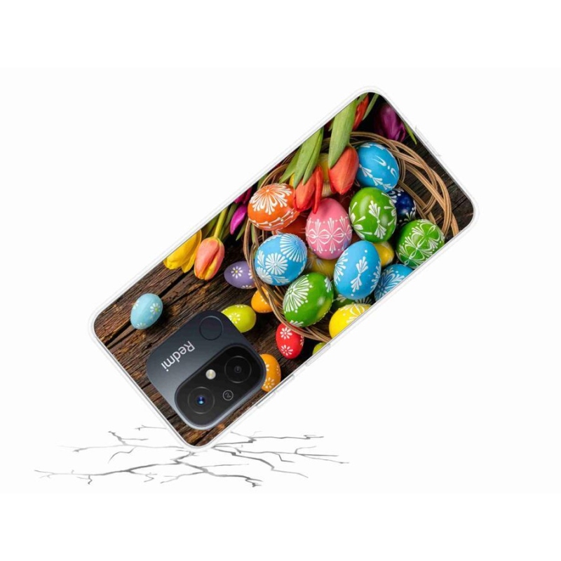 Gelový kryt mmCase na mobil Xiaomi Redmi 12C - velikonoční vajíčka