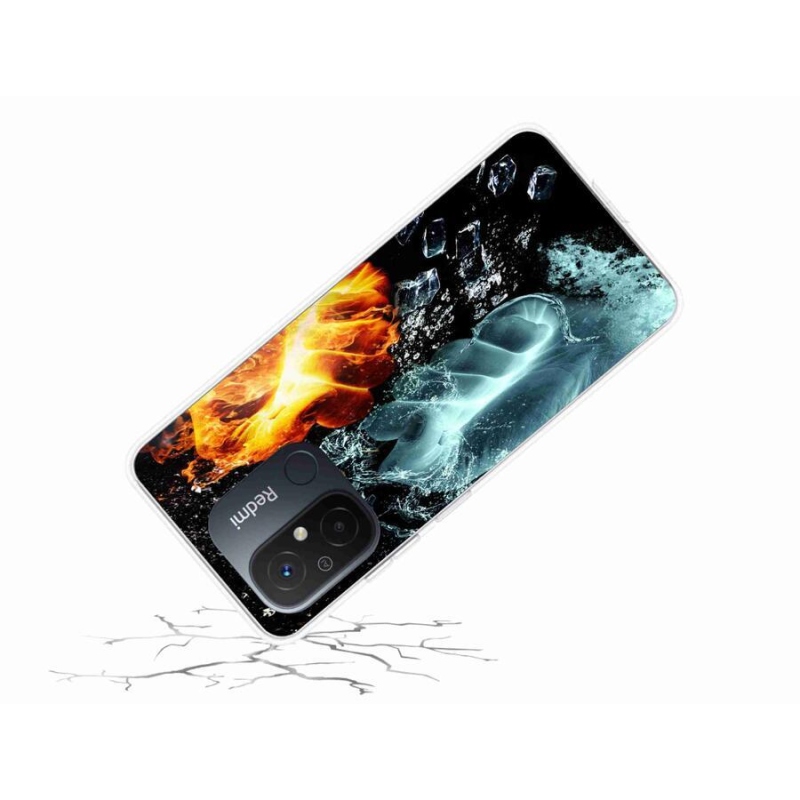Gelový kryt mmCase na mobil Xiaomi Redmi 12C - voda a oheň