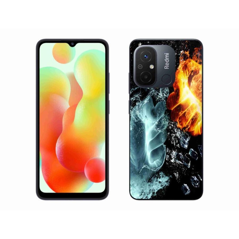 Gelový kryt mmCase na mobil Xiaomi Redmi 12C - voda a oheň