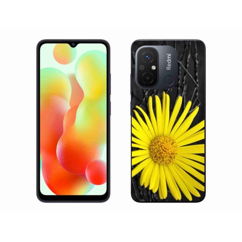Gelový kryt mmCase na mobil Xiaomi Redmi 12C - žlutá květina