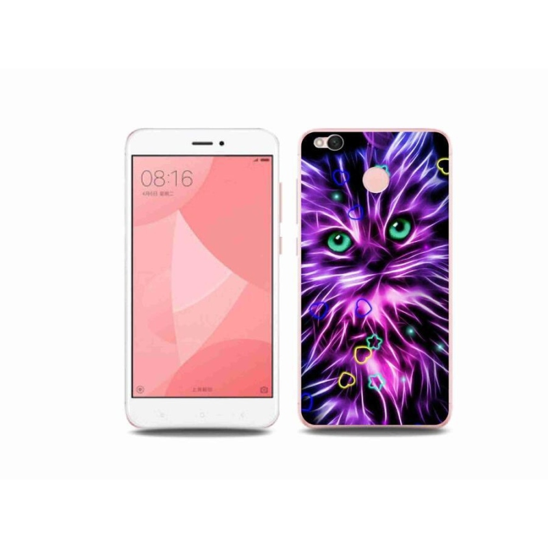Gelový kryt mmCase na mobil Xiaomi Redmi 4X - abstraktní kočka